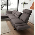 ECKSOFA  in Flachgewebe Greige  176-217/279-327 cm  - Greige/Schwarz, Design, Textil/Metall (176-217/279-327cm) - Dieter Knoll