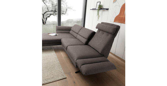 ECKSOFA  in Flachgewebe Greige  176-217/279-327 cm  - Greige/Schwarz, Design, Textil/Metall (176-217/279-327cm) - Dieter Knoll