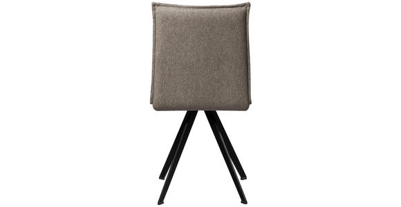 STUHL Webstoff Schwarz, Taupe Buche massiv - Taupe/Schwarz, Basics, Holz/Textil (46/91/61cm) - Carryhome