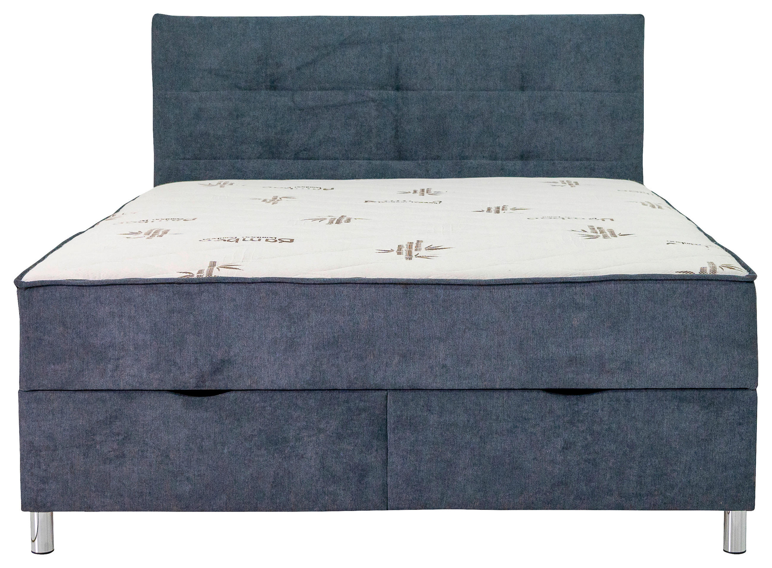 POSTELJA Z VZMETNICO 160 cm x 200 cm , kovina, tekstil siva - siva, Konvencionalno, kovina/tekstil (160/200cm) - Ti'me