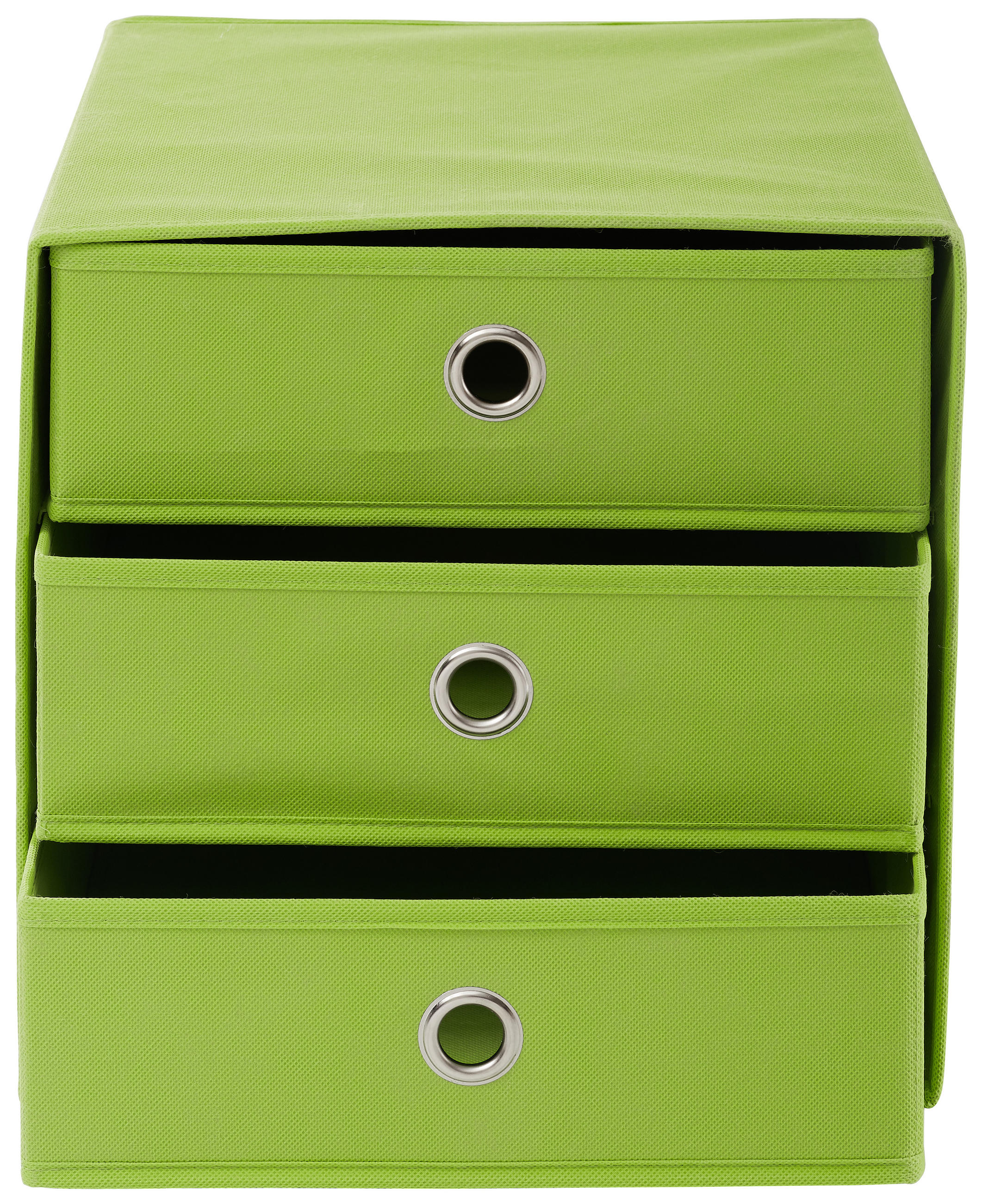 FALTBOX - Silberfarben/Grün, Design, Karton/Textil (32/32/31,5cm) - Carryhome