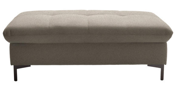 HOCKER in Textil Hellbraun - Hellbraun/Schwarz, Design, Textil (124/46/68cm) - Xora