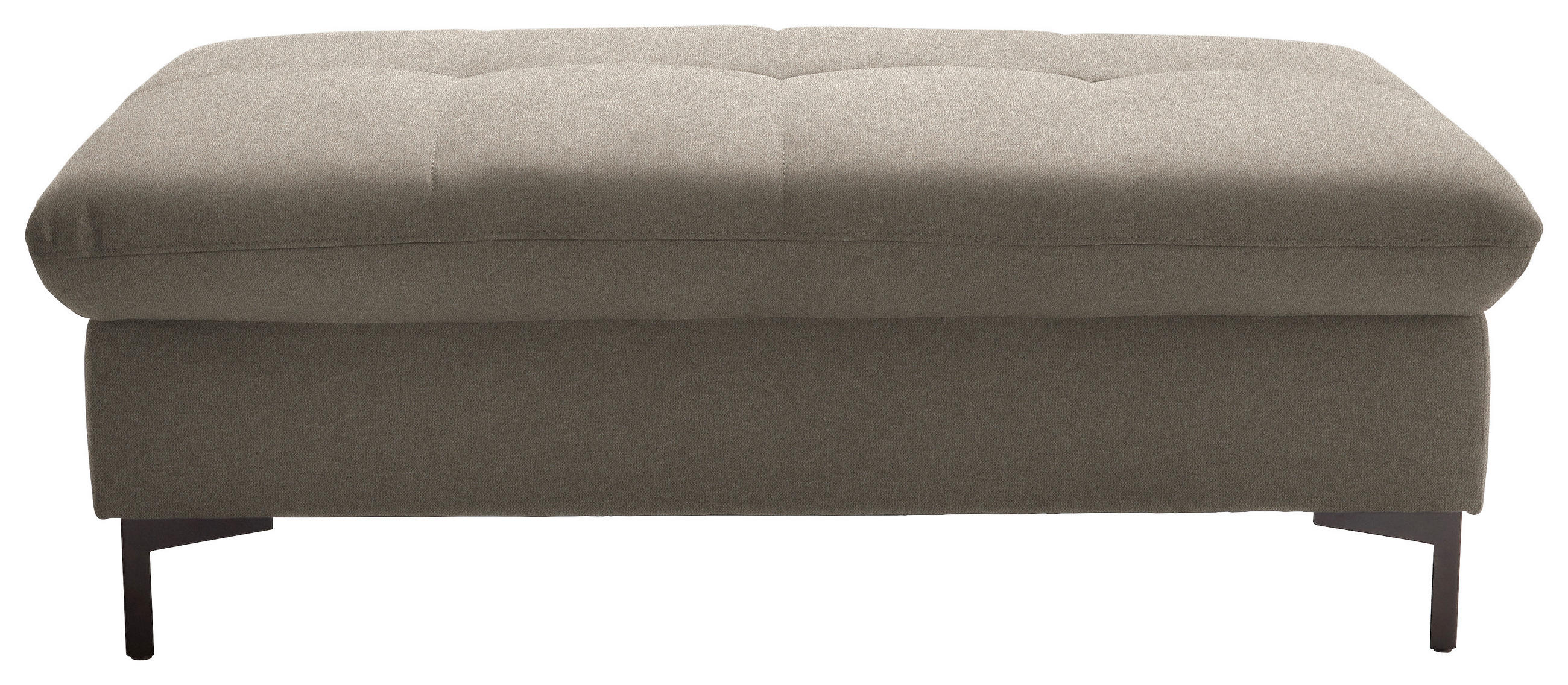 HOCKER in Textil Hellbraun  - Hellbraun/Schwarz, Design, Textil (124/46/68cm) - Xora