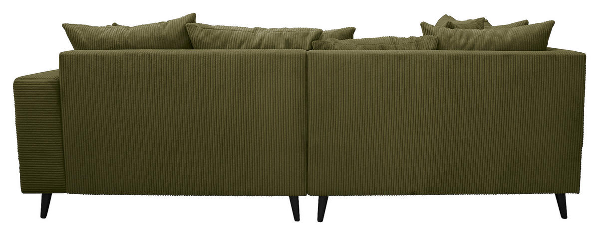 KUTNA GARNITURA tekstil  maslinasto zelena   - maslinasto zelena/crna, Design, tekstil/drvo (174/247cm) - MID.YOU