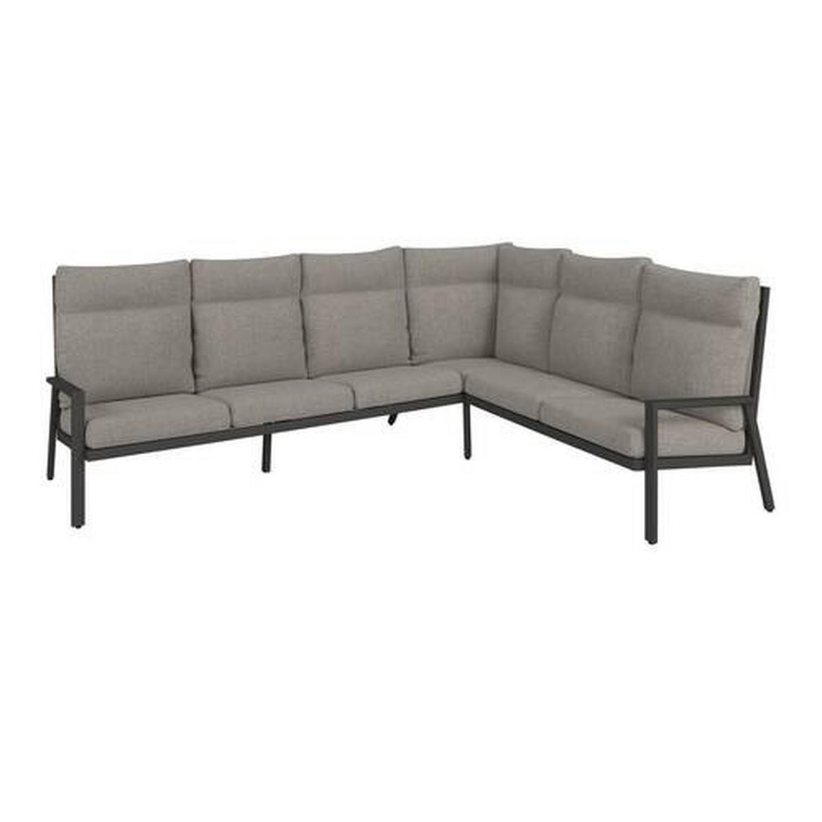 LOUNGEGARNITUR 267/207 cm Aluminium  - Anthrazit/Grau, Design, Textil/Metall (267/207cm) - Amatio