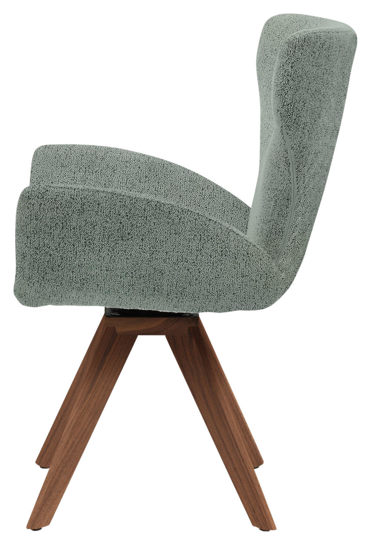 ARMLEHNSTUHL  Stoffauswahl, Typenauswahl, inklusive Armlehnen, Gestellauswahl, gepolsterte Armlehnen Bouclé  - Blau/Nussbaumfarben, Design, Holz/Textil (65/93/68cm) - Musterring