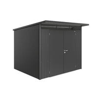 GERÄTEHAUS 260/218/260 cm  - Dunkelgrau, Design, Metall (260/218/260cm) - Biohort