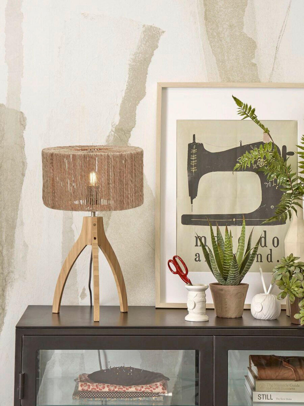 STOLNÍ LAMPA, nástěnný stmívač, 30/41/30 cm - přírodní barvy, Trend (30/41/30cm) - Good & Mojo