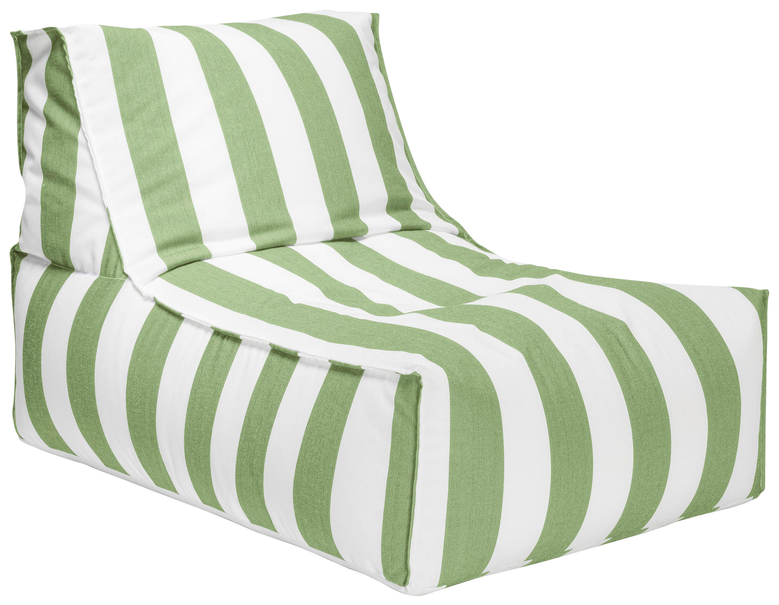 OUTDOORSITZSACK 280 l  - Weiß/Grün, MODERN, Textil (65/65/100cm)