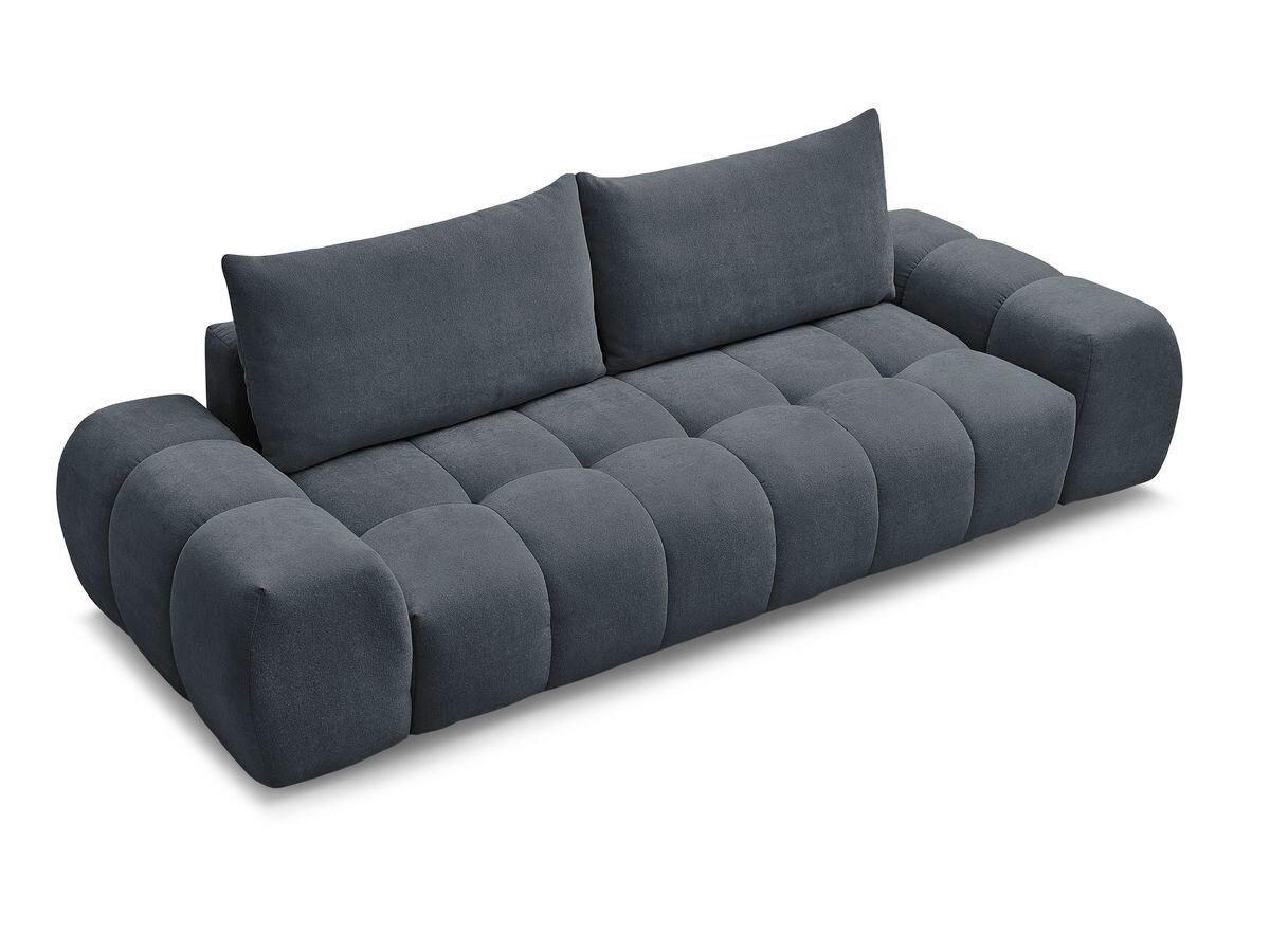 3-SITZER-SOFA EVEREST Struktur Dunkelblau  - Schwarz/Dunkelblau, MODERN, Kunststoff/Textil (278/90/115cm)
