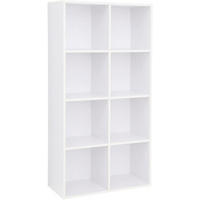 NÁSTENNÁ KNIŽNICA, 65,5/129,5/30 cm - biela, Basics, kompozitné drevo (65,5/129,5/30cm) - Boxxx