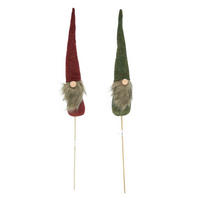 GNOM DEKORATIVNI - tamno zelena/bordo, Basics, tekstil (10/8/95cm)