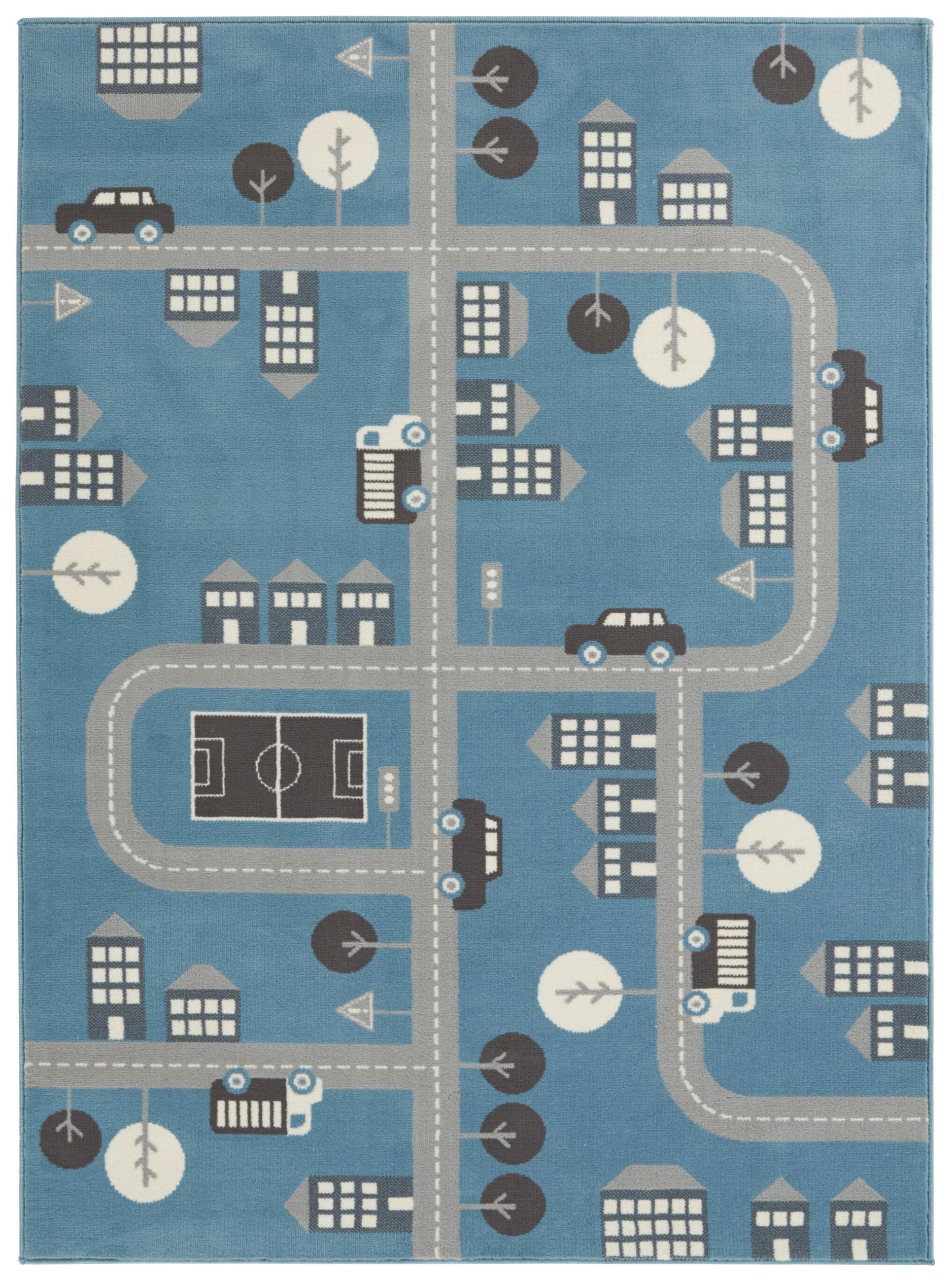 KINDERTEPPICH 120/170 cm Adventures  - Grau/Hellblau, Design, Kunststoff/Textil (120/170cm) - Ben'n'jen
