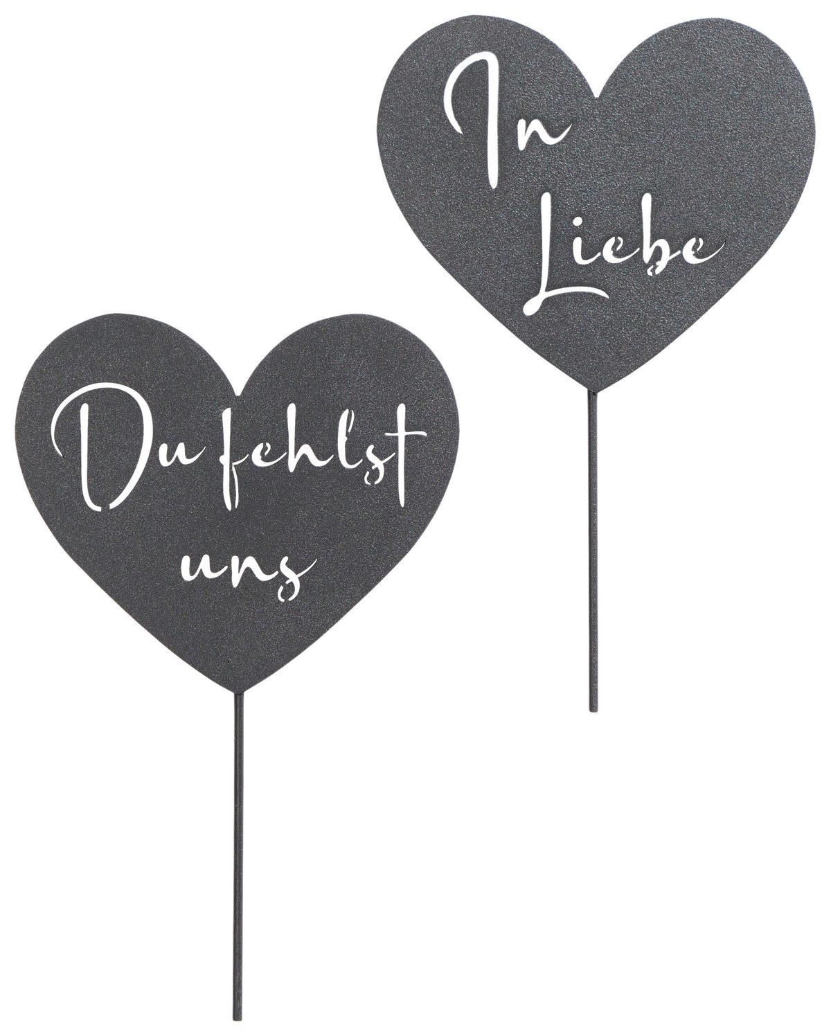 PFLANZENSTECKER - Schwarz, Basics, Metall (12,9/0,4/20cm)