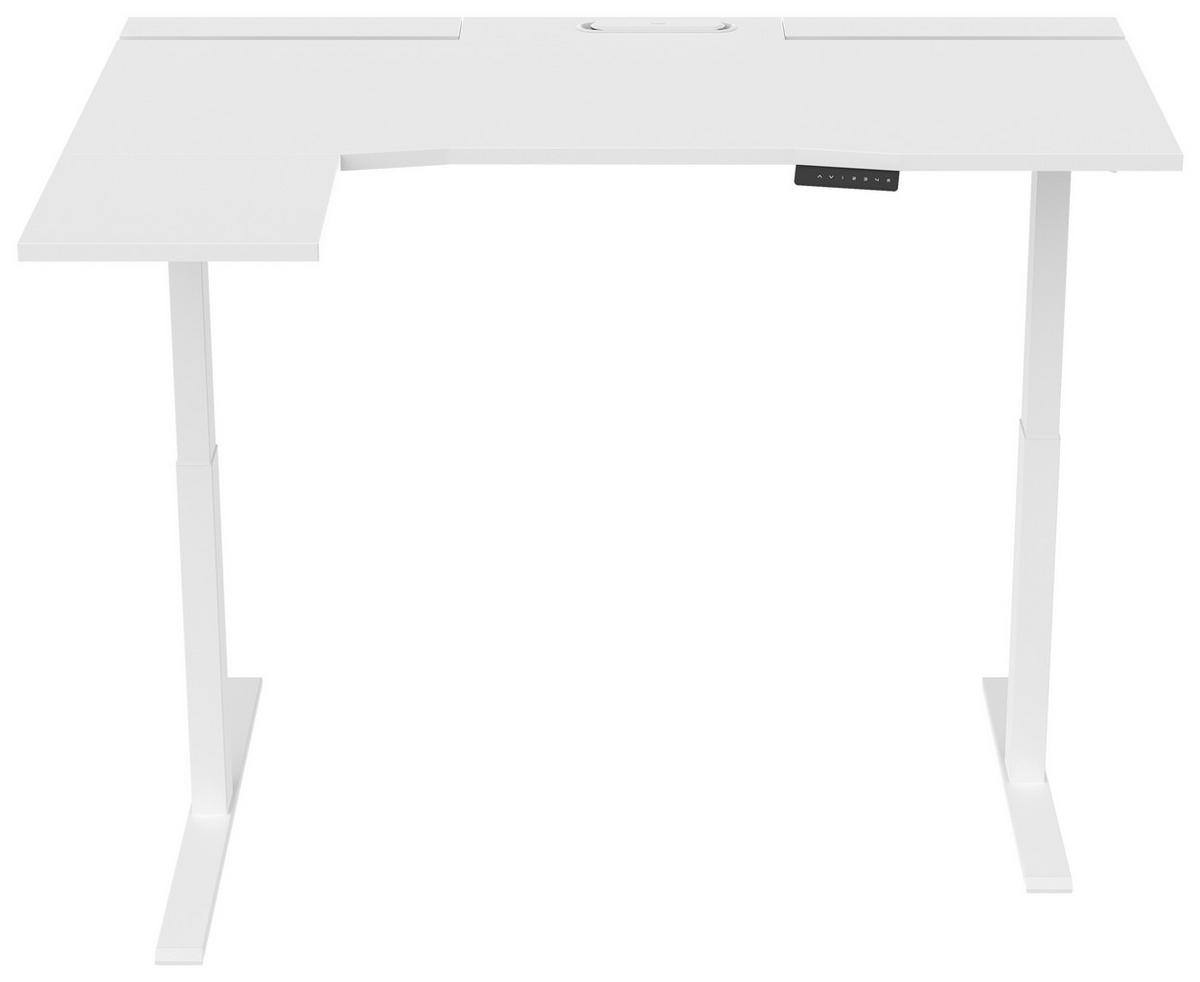 SKRIVBORD 150/76/73-118 cm  i vit  - vit, Design, metall/trämaterial (150/76/73-118cm) - Cantus