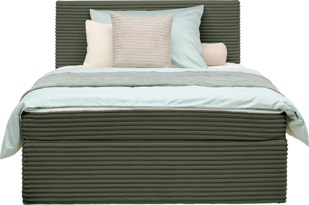 BOXBETT 120/200 cm  in Grün  - Grün, Modern, Holz/Textil (120/200cm) - MID.YOU