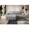 ECKSOFA Samt Hellgrau  - Hellgrau/Schwarz, Design, Kunststoff/Textil (175/250cm) - MID.YOU