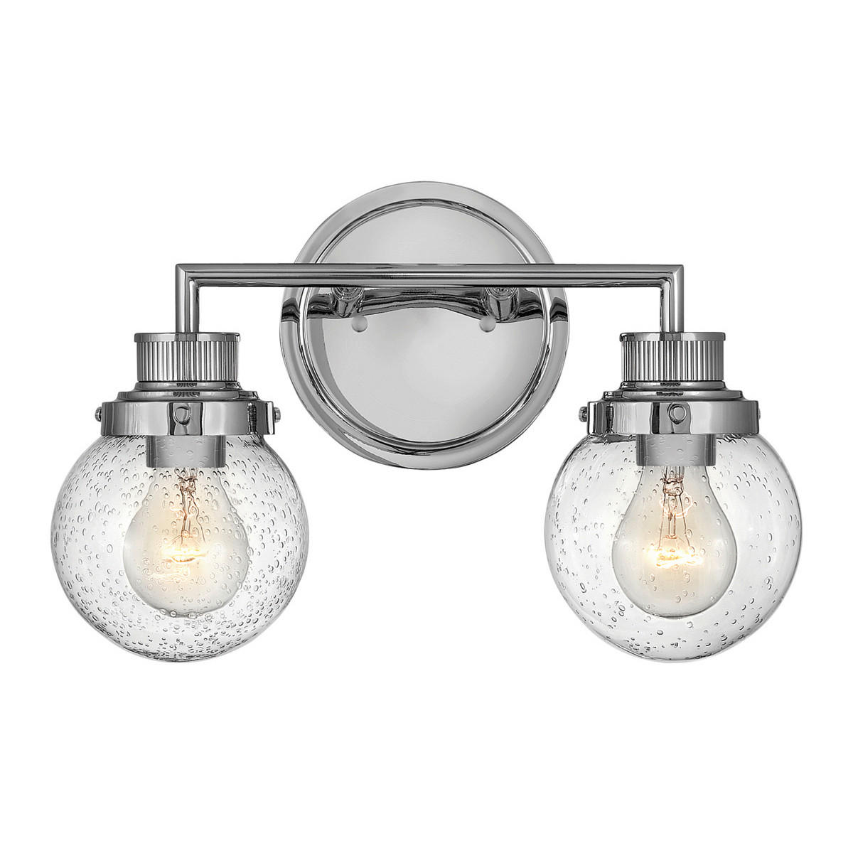 VÄGGLAMPA FÖR BADRUM Elstead Poppy 37.3/25/18.3 cm   - kromfärg, Lifestyle, metall/glas (37.3/25/18.3cm) - Elstead Lighting