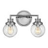VÄGGLAMPA FÖR BADRUM Elstead Poppy 37.3/25/18.3 cm   - kromfärg, Lifestyle, metall/glas (37.3/25/18.3cm) - Elstead Lighting