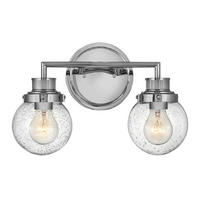 VÄGGLAMPA FÖR BADRUM Elstead Poppy 37.3/25/18.3 cm   - kromfärg, Lifestyle, metall/glas (37.3/25/18.3cm) - Elstead Lighting