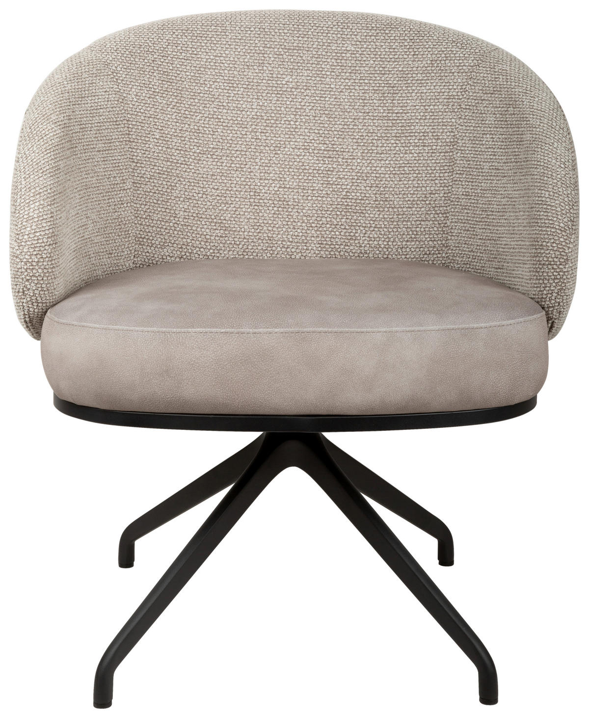 Scaun Cu Brațe din metal, textil, negru, taupe - taupe/negru, Design, metal/textil (73/83/68cm) - Novel