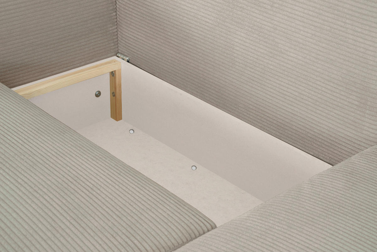 ECKSOFA in Cord Beige  - Beige, Design, Textil (250/151cm) - MID.YOU
