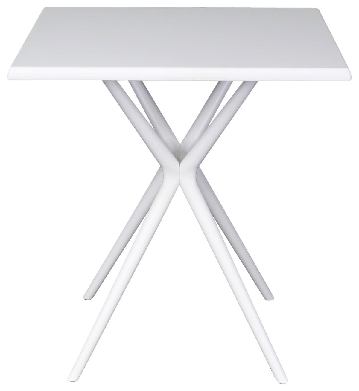 GARTENTISCH 70/70/74 cm Kunststoff quadratisch  - Weiß, Design, Kunststoff (70/70/74cm) - Ambia Garden