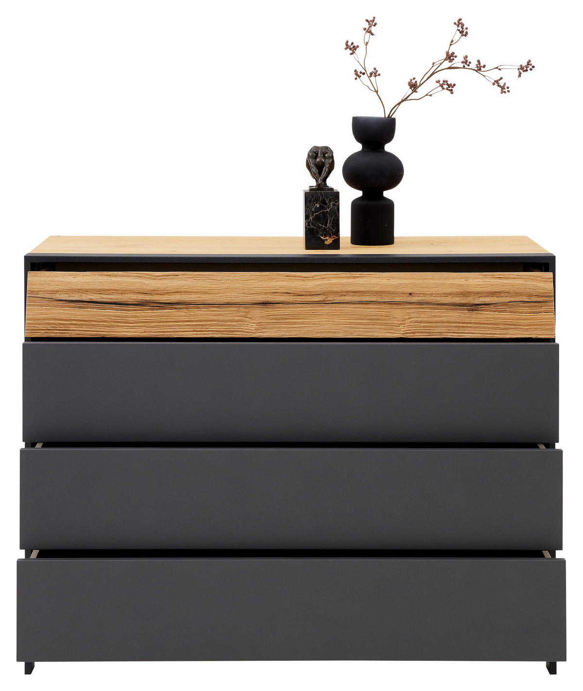 SIDEBOARD  in 153,6/91/49 cm  - Eichefarben/Schwarz, Design, Holz/Holzwerkstoff (153,6/91/49cm) - Musterring