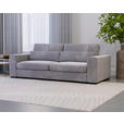 SCHLAFSOFA in Flachgewebe Taupe  - Taupe/Schwarz, KONVENTIONELL, Kunststoff/Textil (236/78/114cm) - Carryhome