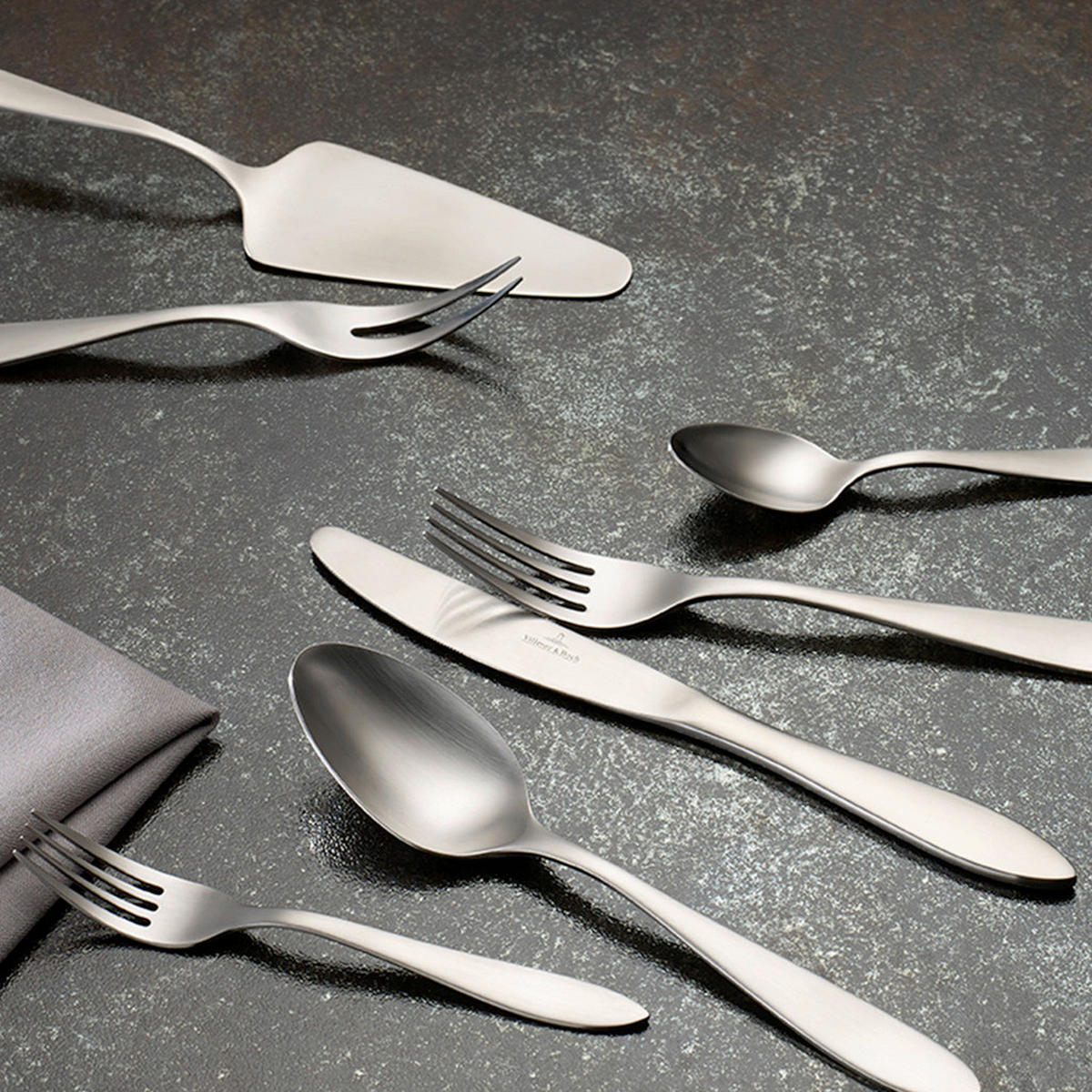 BESTECKSET Arthur 68-teilig Edelstahl  - Edelstahlfarben, KONVENTIONELL, Metall - Villeroy & Boch