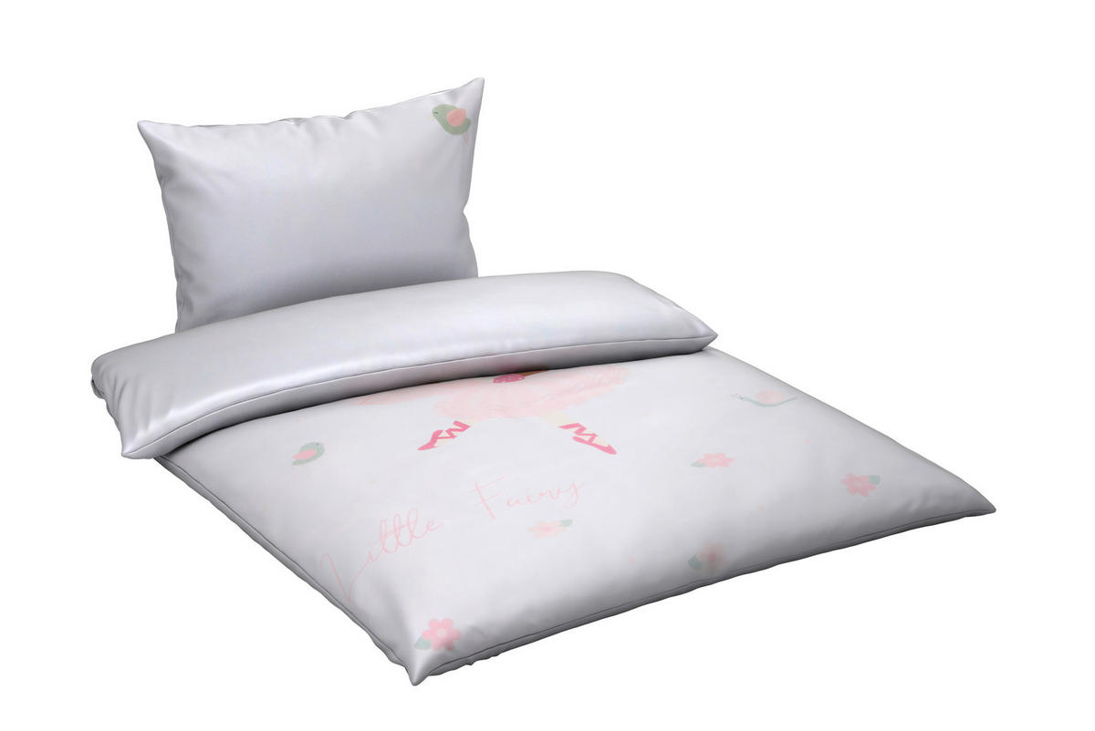 BABYBETTWÄSCHE Satin 100/135 cm  - Rot/Mauve, Trend, Textil (100/135cm) - Patinio