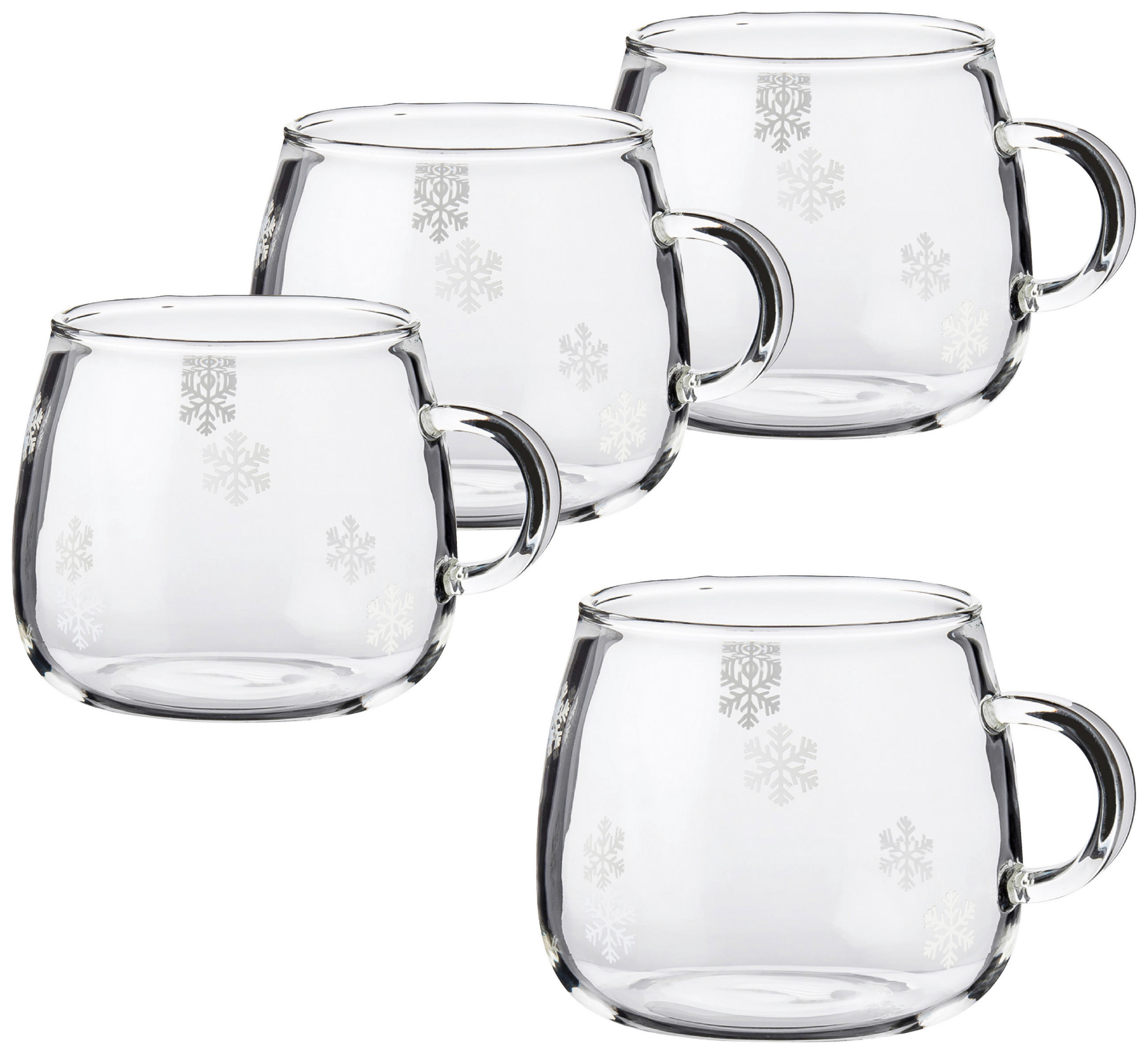 SET KAFFEMUGGAR 4 delar  - transparent, Basics, glas (9,5/7cm) - Dorre