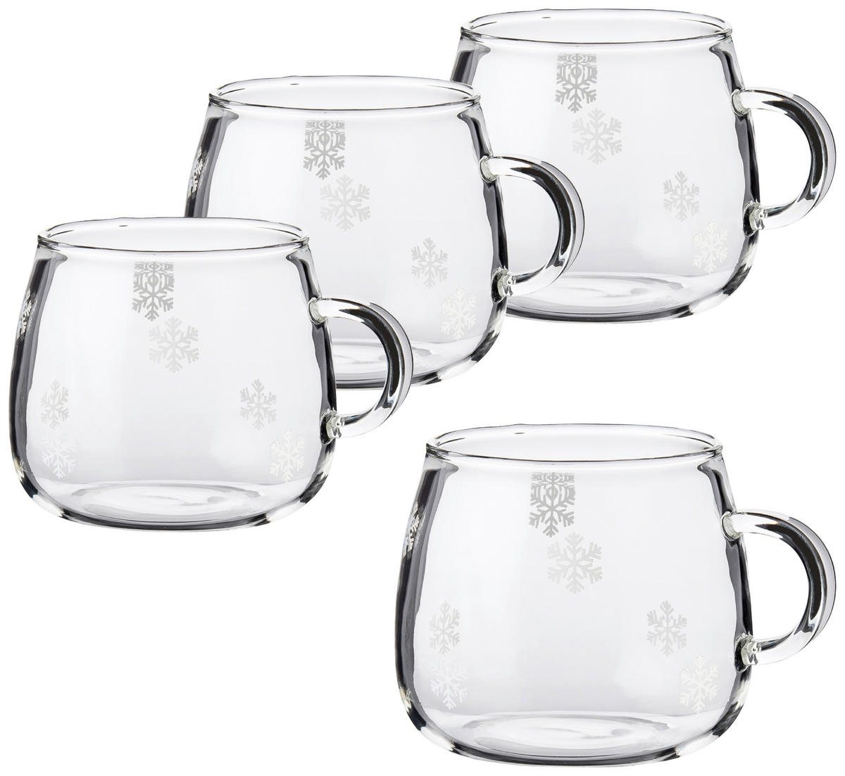 SET KAFFEMUGGAR 4 delar  - transparent, Basics, glas (9,5/7cm) - Dorre