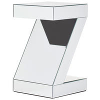 BEISTELLTISCH 30/30/50 cm Silberfarben Freiform  - Silberfarben, Trend, Glas/Holzwerkstoff (30/30/50cm) - Xora