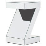 BEISTELLTISCH 30/30/50 cm Silberfarben Freiform  - Silberfarben, Trend, Glas/Holzwerkstoff (30/30/50cm) - Xora