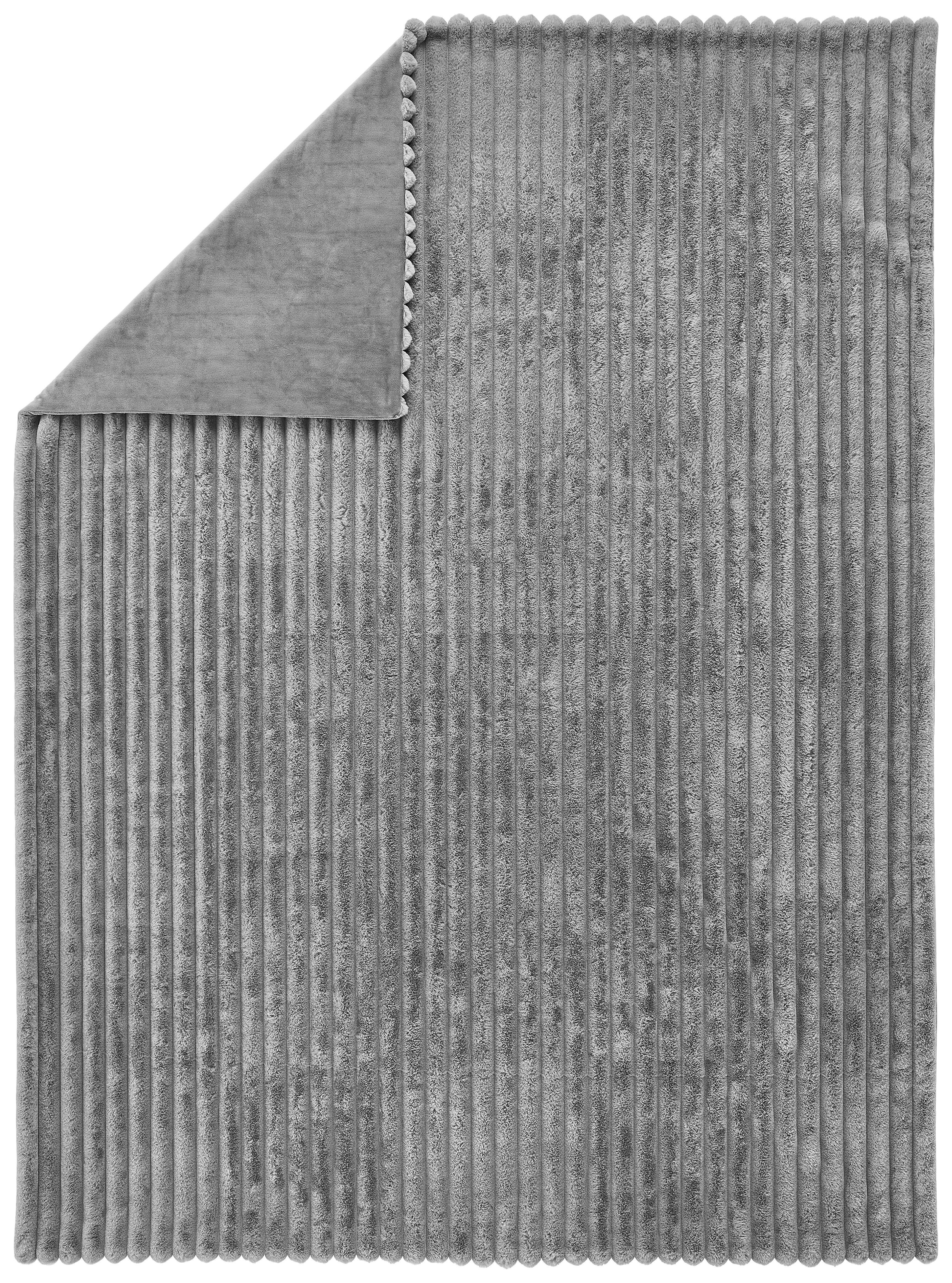 FLEECEFILT 150/200 cm  - antracit, Klassisk, textil (150/200cm) - Novel