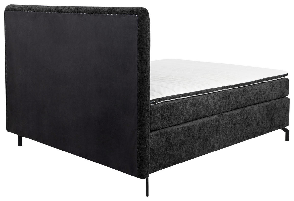 BOXSPRINGBETT 160/200 cm  in Schwarz  - Schwarz, Design, Textil/Metall (160/200cm) - Esposa