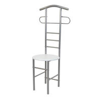 HERRENDIENER in Alufarben, Weiß   - Alufarben/Weiß, Design, Holzwerkstoff/Metall (47/53/118cm) - MID.YOU