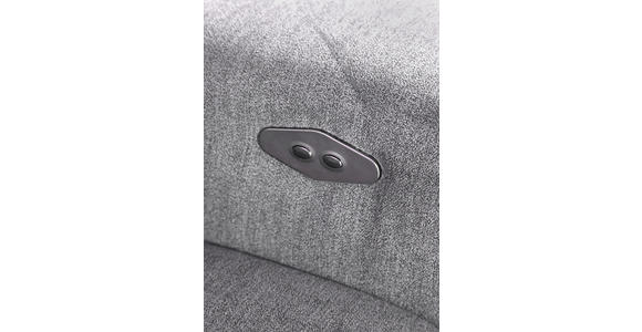 ECKSOFA  in Flachgewebe Hellgrau  205/300 cm  - Hellgrau/Schwarz, KONVENTIONELL, Textil/Metall (205/300cm) - Carryhome