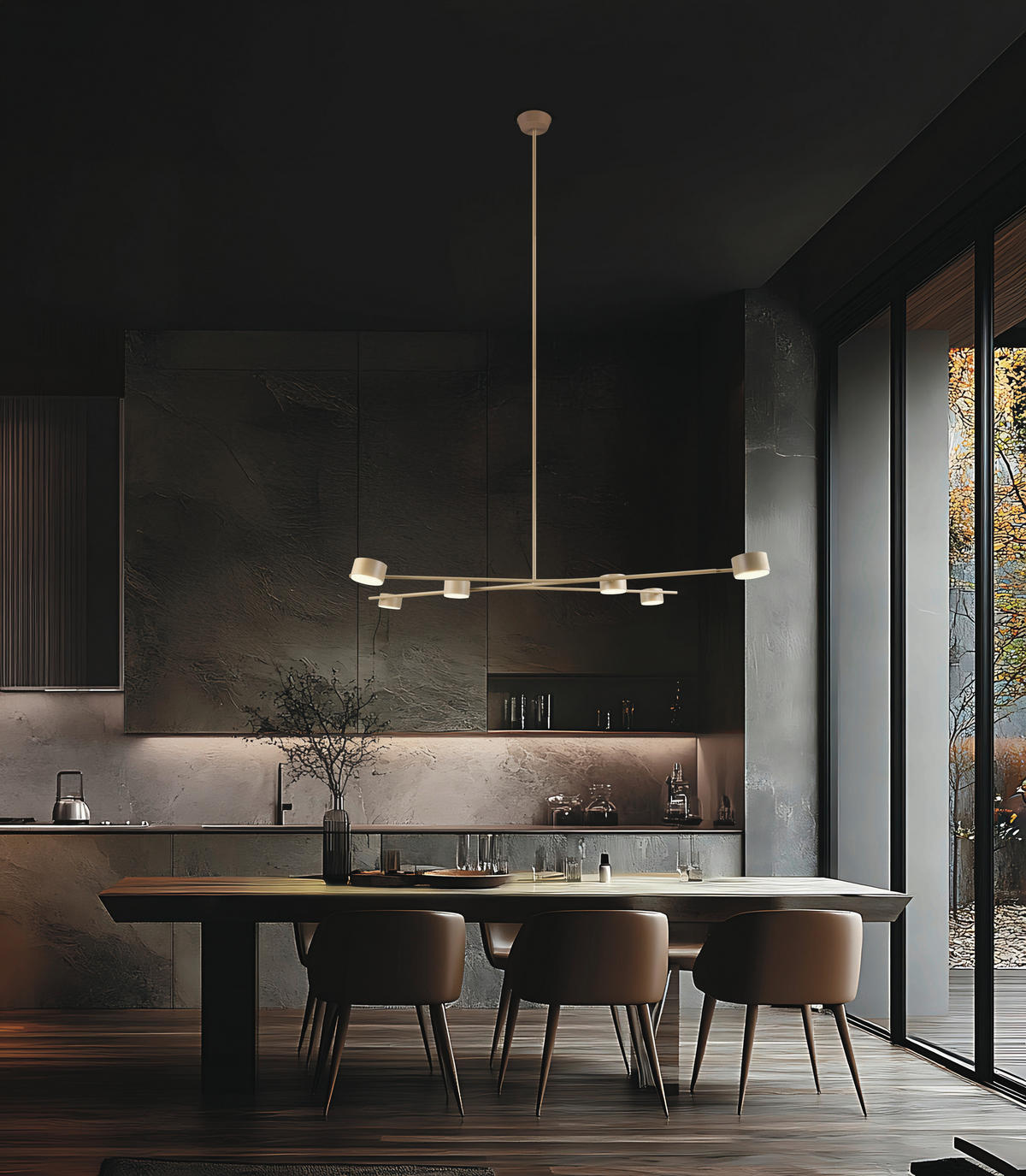 HÄNGELEUCHTE Coda 143,5/82/180 cm   - Beige/Weiß, Design, Metall (143,5/82/180cm) - Trio Leuchten