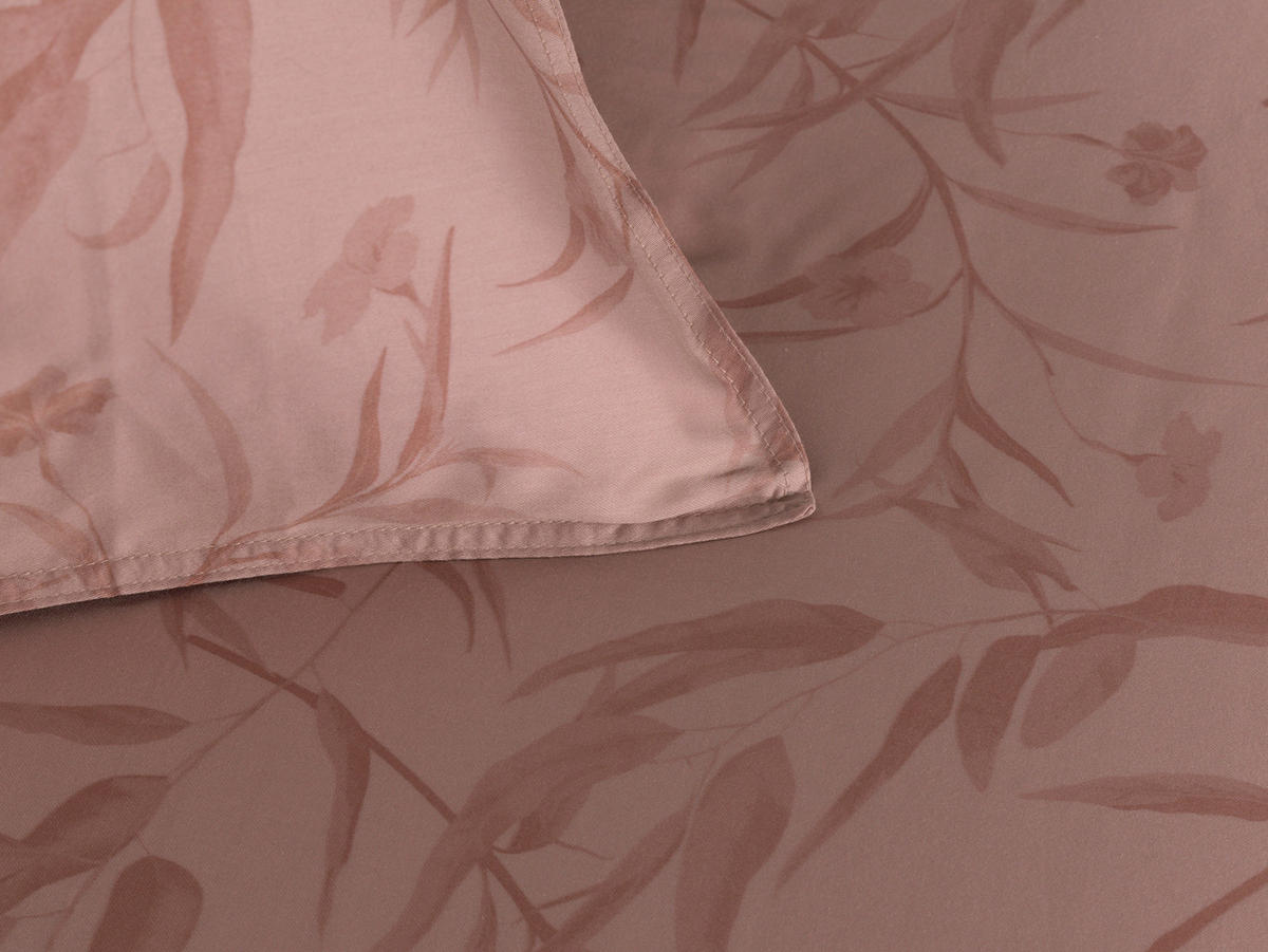 BETTWÄSCHE 2-teilig Fiori-di-Satinado Makosatin 135/200 cm  - Rosa, Basics, Textil (135/200cm)