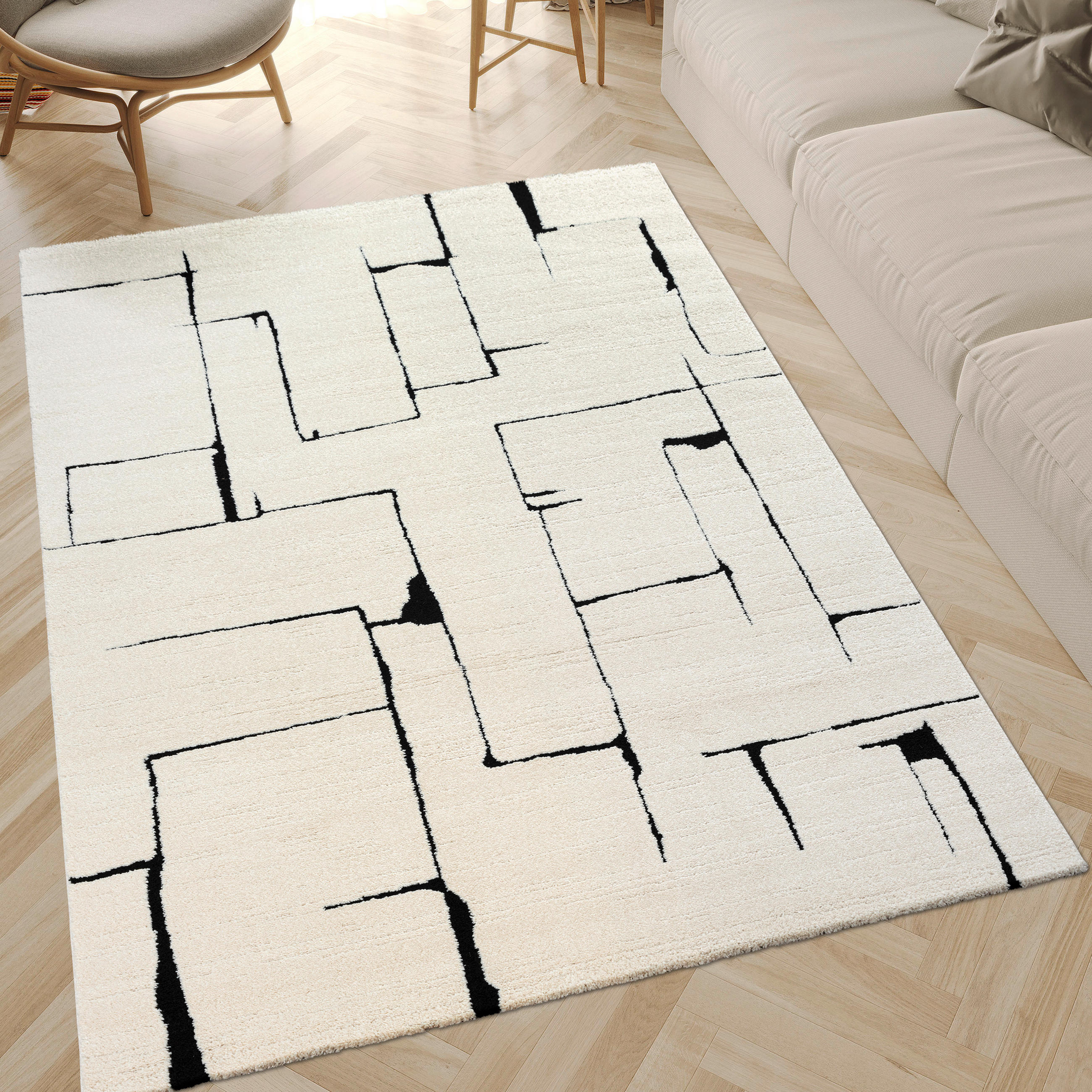 WEBTEPPICH 80/150 cm Elio Creme  - Creme, Basics, Textil (80/150cm)