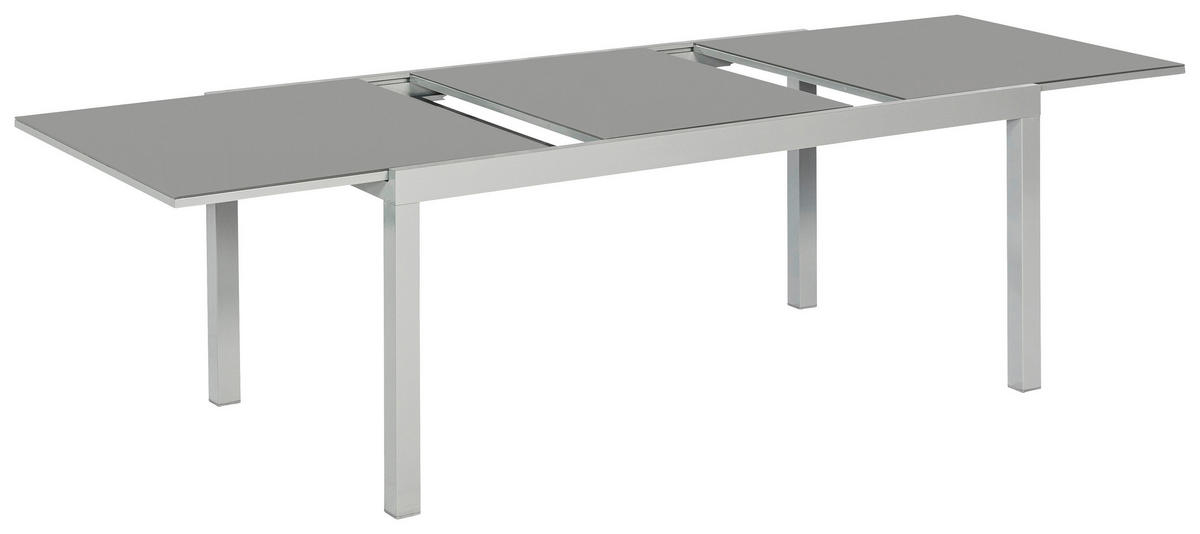 GARTENSET Aluminium  - Silberfarben/Braun, MODERN, Textil/Metall - Gardenson