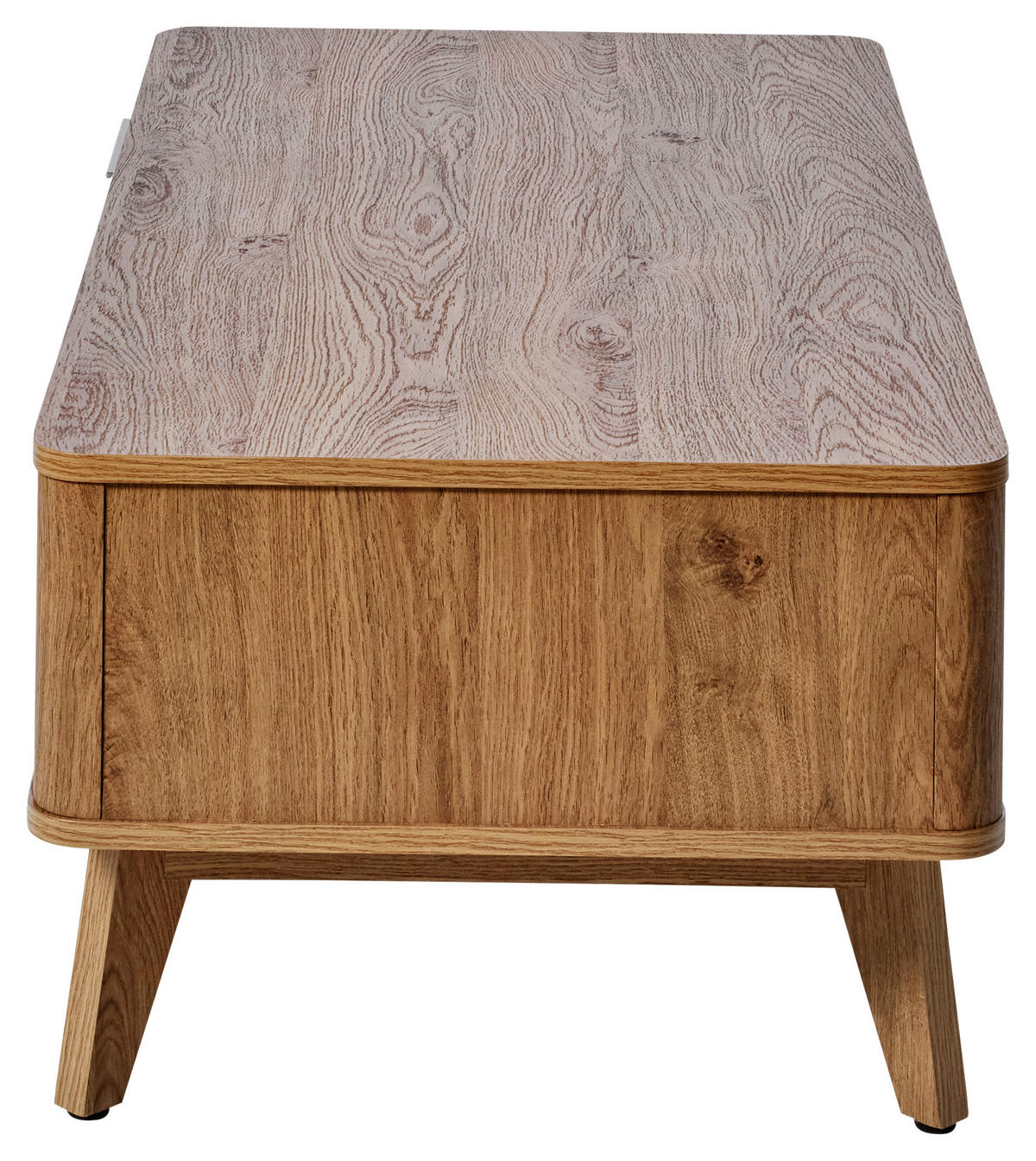 COUCHTISCH 110/55/44 cm rechteckig Eichefarben  - Eichefarben/Silberfarben, MODERN, Holzwerkstoff/Metall (110/55/44cm) - Livetastic