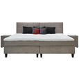 BOXSPRINGBETT 180/200 cm  in Beige  - Wengefarben/Beige, Trend, Holz/Textil (180/200cm) - Esposa