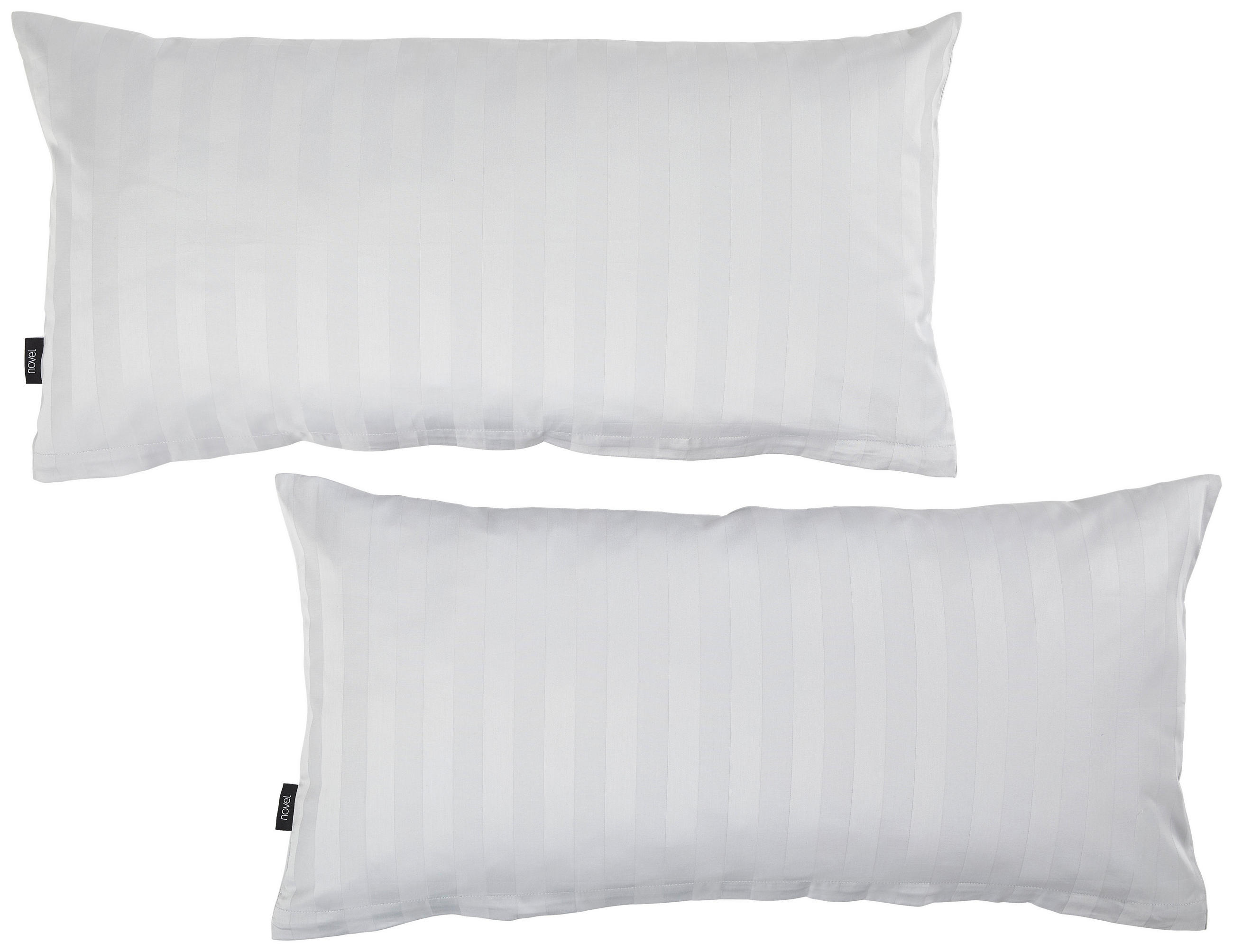 KISSENHÜLLEN-SET Dobby 40/80 cm  - Silberfarben, KONVENTIONELL, Textil (40/80cm) - Novel