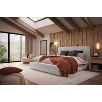 POLSTERBETT 180/200 cm  in Grau  - Grau, Modern, Holz/Holzwerkstoff (180/200cm) - MID.YOU