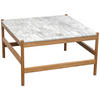 DOHÁNYZÓASZTAL fa, kő   - natúr/fehér, Modern, kő/fa (80/42/80cm) - MID.YOU