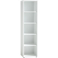 AKTENREGAL 50/196/37 cm  - Weiss/Schwarz, Modern, Holzwerkstoff/Kunststoff (50/196/37cm) - Germania