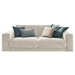 2-SITZER-SOFA in Cord Weiß  - Schwarz/Weiß, Design, Kunststoff/Textil (230/85/127cm) - Hom`in